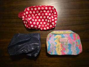 Lot of 3 Cosmetic Pouch Makeup Bags Brand New